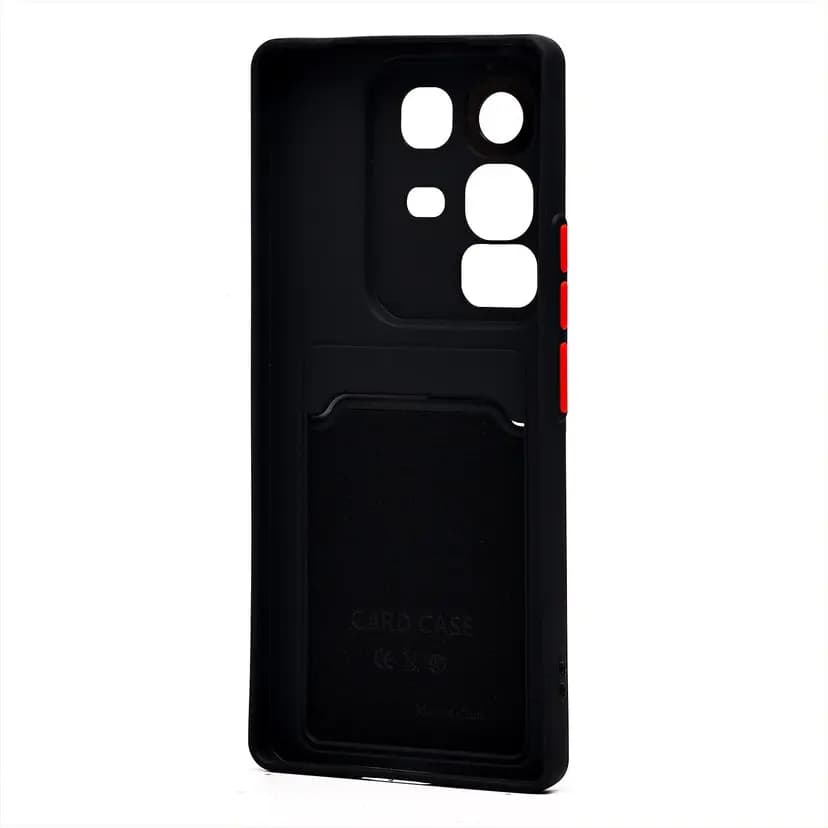 Чехол-накладка с картхолдером - SC337 для Infinix Note 50 4G (black)  — фото 2