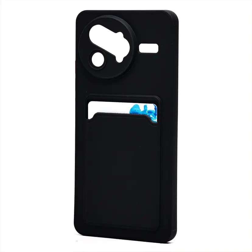 Чехол-накладка с картхолдером - SC337 для Poco F7 Pro (black) 