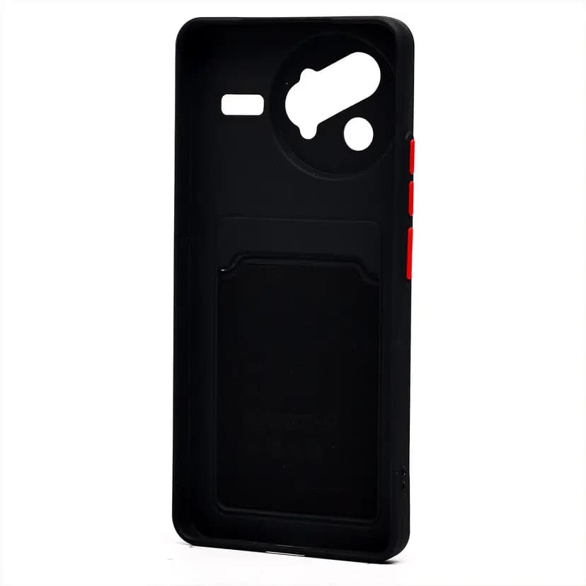 Чехол-накладка с картхолдером - SC337 для Poco F7 Pro (black)  — фото 2