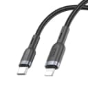 Кабель Type-C - Apple lightning - Hoco U117 Grand (120 см) (black)  — фото 2