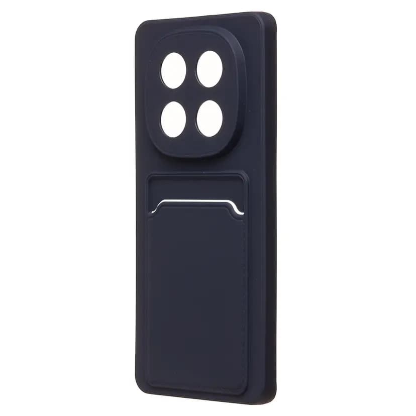 Чехол-накладка с картхолдером - SC337 для Redmi Note 14 Pro 4G (dark blue) 