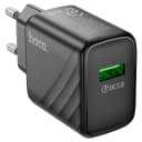 Адаптер сетевой - Hoco CS21A Rich 18W QC3.0 (USB) (black)  — фото 2