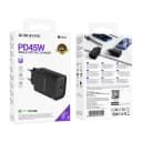 Адаптер сетевой - Borofone BA86A Flare Star 45W PD+QC3.0 (Type-C) (black)  — фото 1