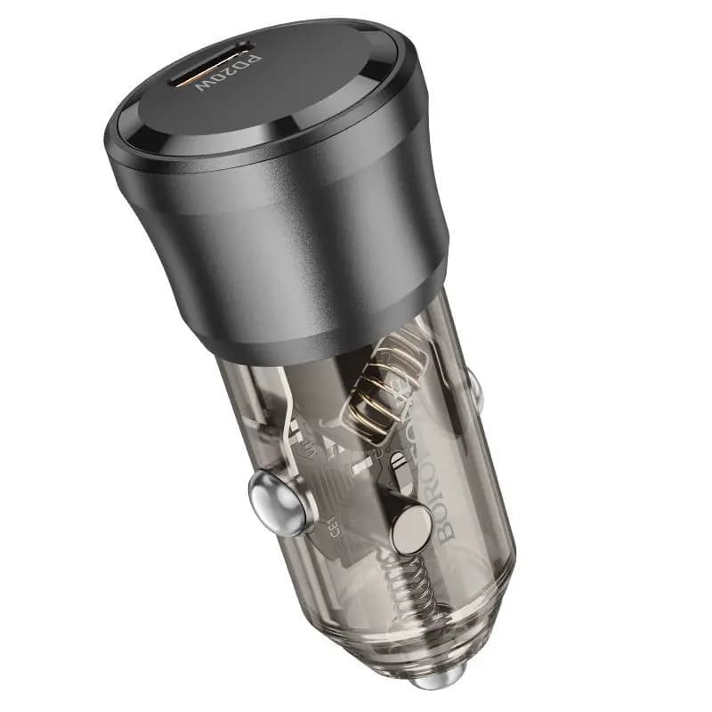 Адаптер автомобильный - Borofone BZ24 Clever 20W PD+QC3.0 (Type-C) (black) — фото 2