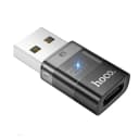 Адаптер USB - Type-C - Hoco UA36C (transparent black)  — фото 2