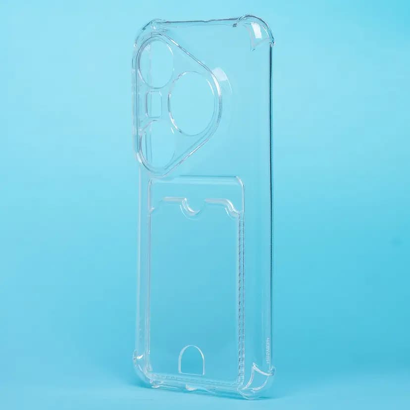 Чехол-накладка с картхолдером - SC276 для Huawei Pura 80 Pro (transparent)