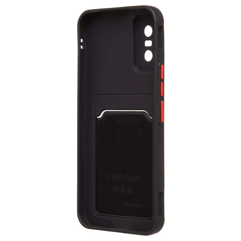 Чехол-накладка с картхолдером - SC337 для Infinix GT 30 Pro (black) — фото 2