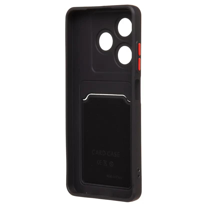 Чехол-накладка с картхолдером - SC337 для Infinix Smart 10 HD (black) — фото 2