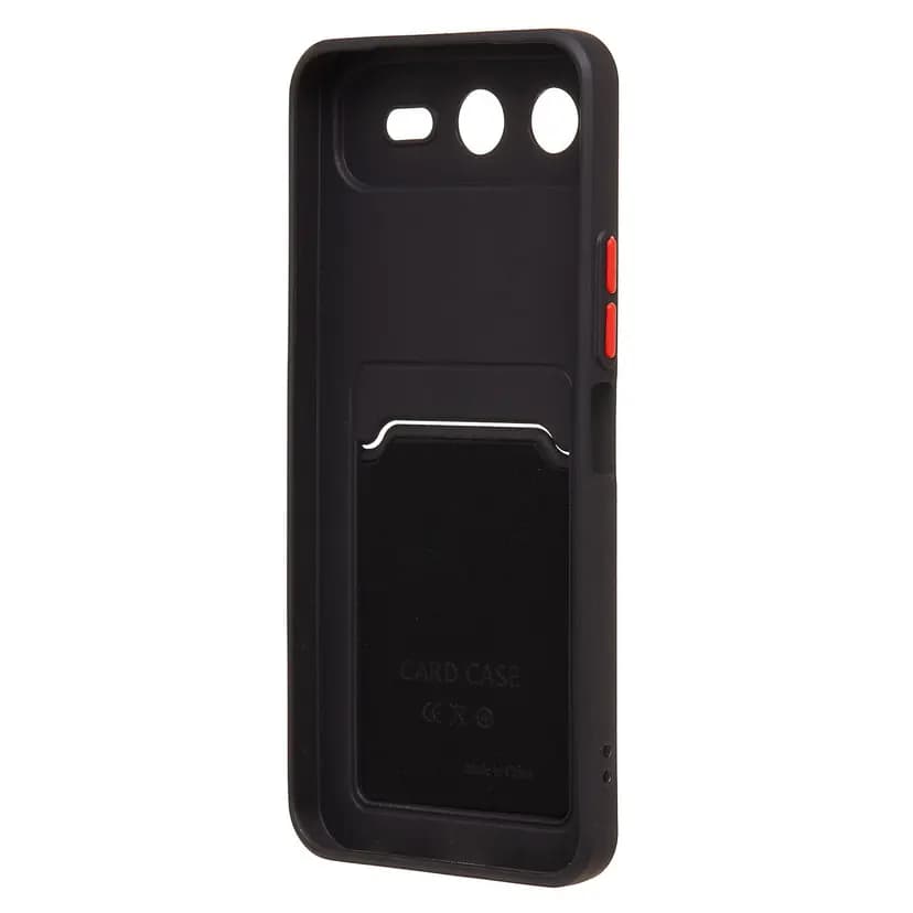 Чехол-накладка с картхолдером - SC337 для Infinix Smart 10 Plus (black) — фото 2