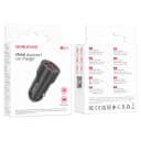 Адаптер автомобильный - Borofone BZ19 Wisdom 2.4A (2xUSB) (black)  — фото 1