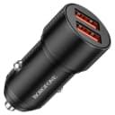 Адаптер автомобильный - Borofone BZ19 Wisdom 2.4A (2xUSB) (black)  — фото 2