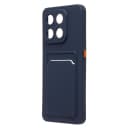 Чехол-накладка с картхолдером - SC337 для Honor X7d 5G (dark blue)  — фото 1