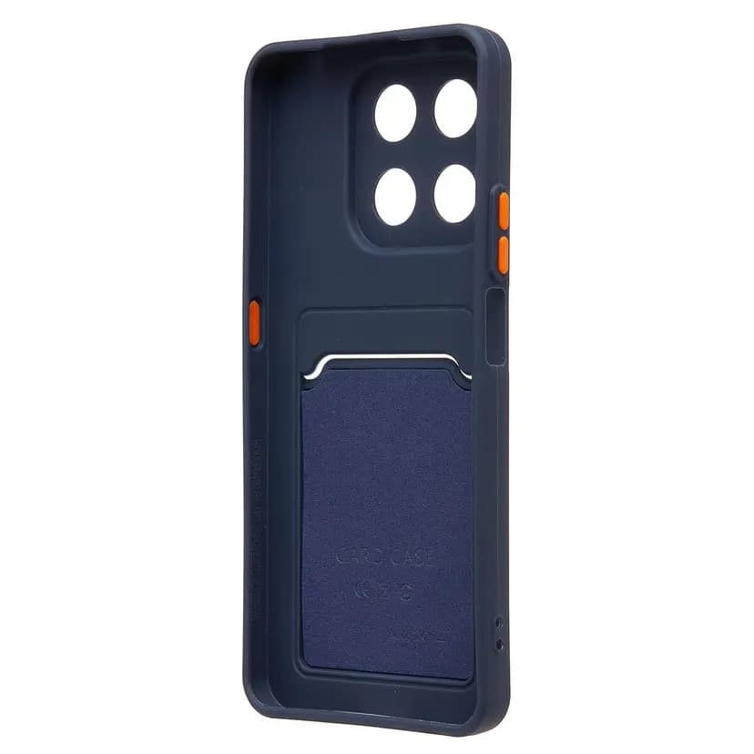 Чехол-накладка с картхолдером - SC337 для Honor X7d 5G (dark blue) — фото 2