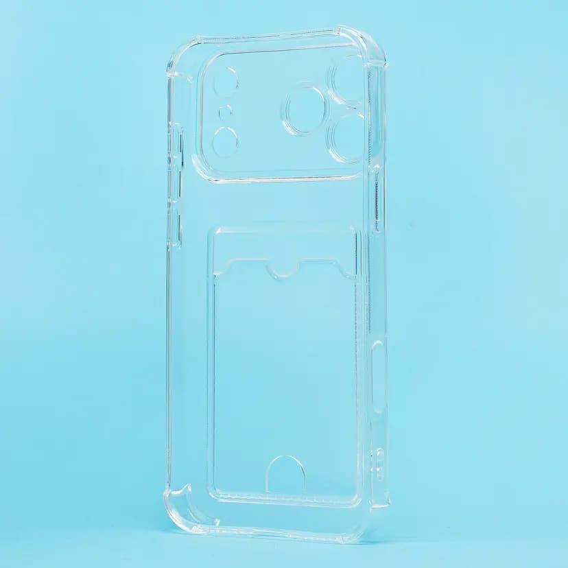 Чехол-накладка с картхолдером - SC276 для Apple iPhone 17 Pro Max (transparent) — фото 2