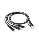 Кабель USB/Type-C - Multi connector - Hoco X123 (100 см) (black)  — фото 2