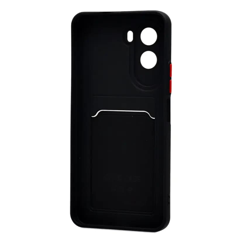Чехол-накладка с картхолдером - SC337 для Poco M7 Plus (black)  — фото 2