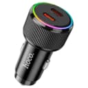 Адаптер автомобильный - Hoco NZ14B Guerrero 50W PD+QC3.0 (2xType-C) (black)  — фото 2