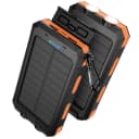 Внешний аккумулятор 8000mAh - Hoco J164 Platinum solar 2.0A (Type-C/2xUSB/Solar Panel) (black/orange)  — фото 2