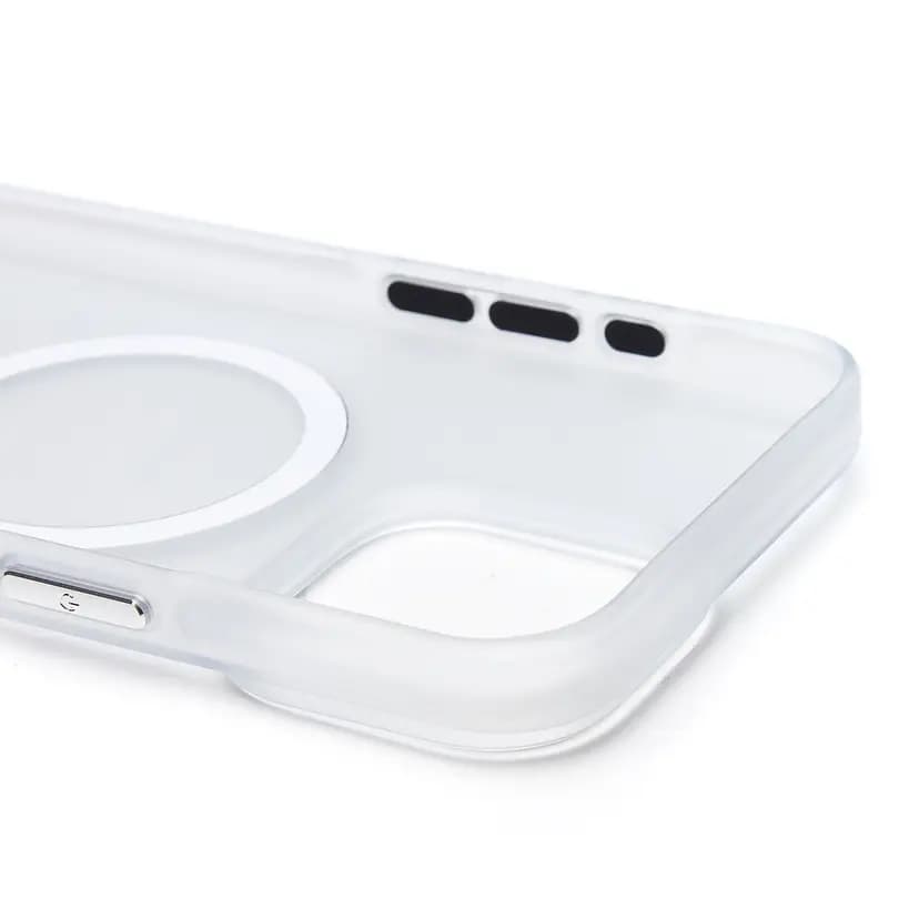 Чехол-накладка - SM038 SafeMag для Apple iPhone 15 Pro Max (white/matte transparent)  — фото 2