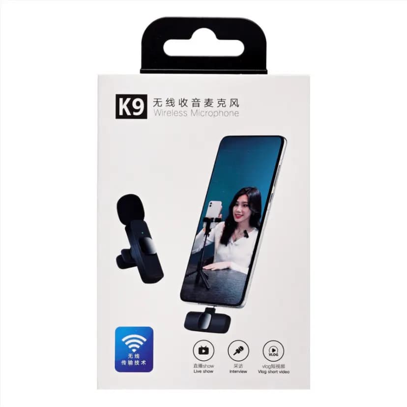 Микрофон беспроводной на прищепке - K9 Solo (Apple lightning) (black) 