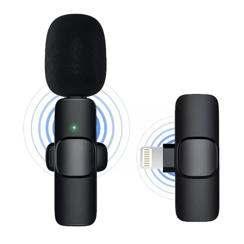 Микрофон беспроводной на прищепке - K9 Solo (Apple lightning) (black)  — фото 2