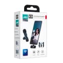 Микрофон беспроводной на прищепке - K9 Double (Apple lightning/Type-C) (black)  — фото 1