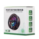 Вентилятор портативный игровой зажимной/SafeMag - K28 RGB (Type-C/Qi) (black)  — фото 1