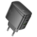 Адаптер сетевой - Hoco CS63A Bright 65W PD+QC3.0 (Type-C/USB) (black)  — фото 2
