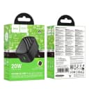 Адаптер сетевой - Hoco CS101A 20W PD+QC3.0 (Type-C/USB) (black)  — фото 1