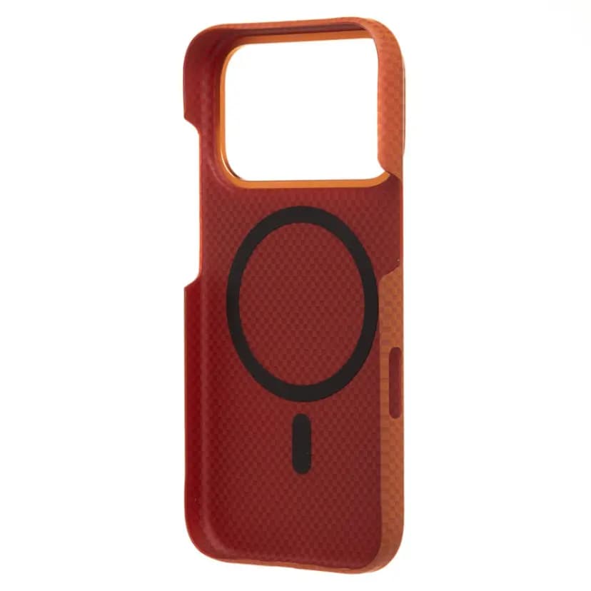 Чехол-накладка - SM028 Carbon для Apple iPhone 17 Pro (orange)  — фото 2