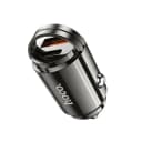 Адаптер автомобильный - Hoco DZ7 20W PD+QC3.0 (Type-C/USB) (metal black)  — фото 2