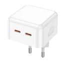 Адаптер сетевой - Borofone BA76A 35W PD (2xType-C) (white)  — фото 4