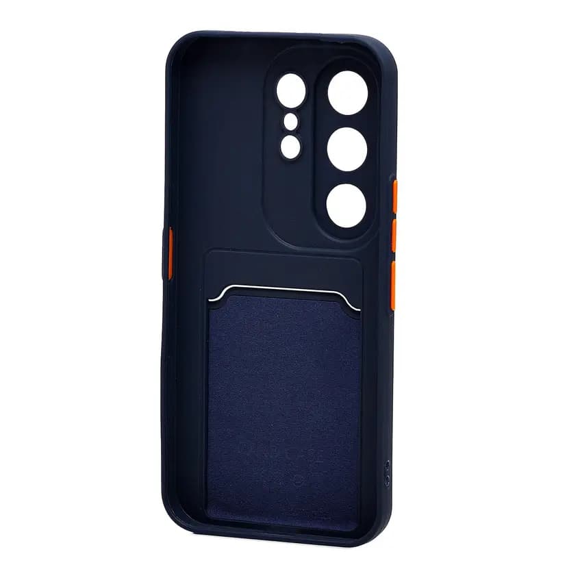 Чехол-накладка с картхолдером - SC337 для Tecno Camon 50 (dark blue)  — фото 2