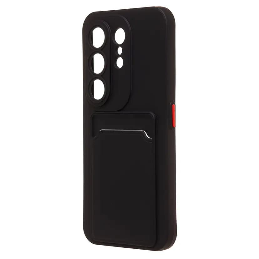 Чехол-накладка с картхолдером - SC337 для Tecno Camon 50 (black) 