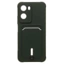 Чехол-накладка с картхолдером - SC304 для Redmi 15A (dark green)  — фото 1