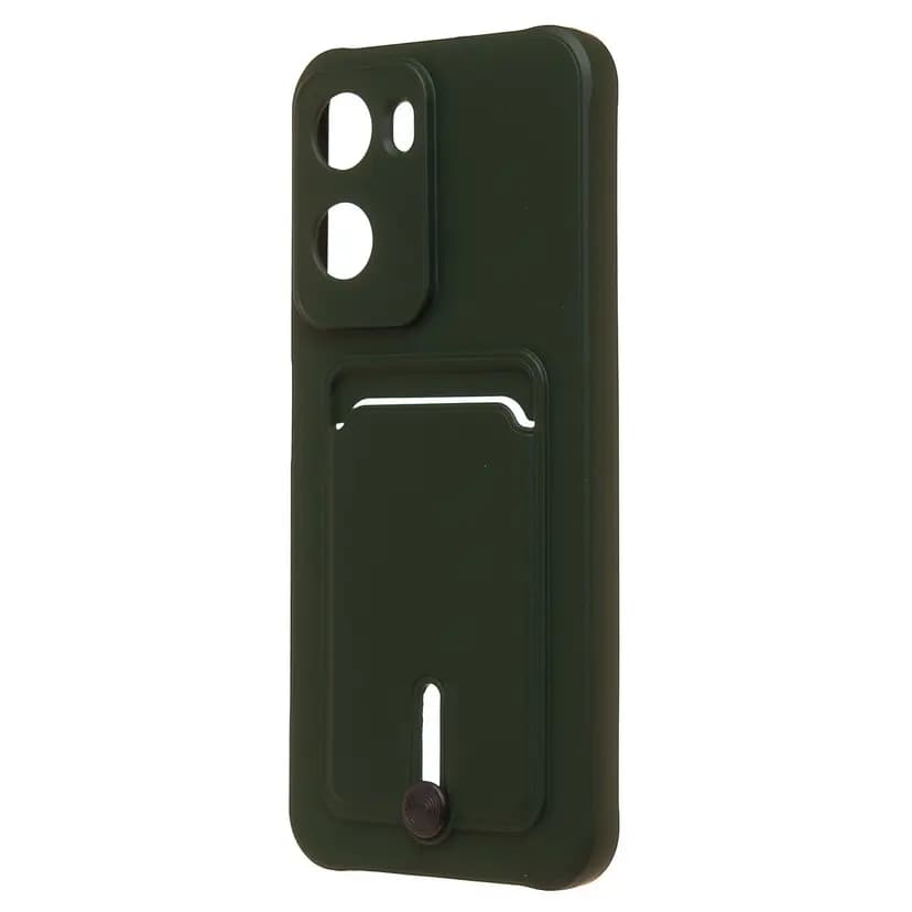 Чехол-накладка с картхолдером - SC304 для Redmi 15A (dark green)  — фото 3