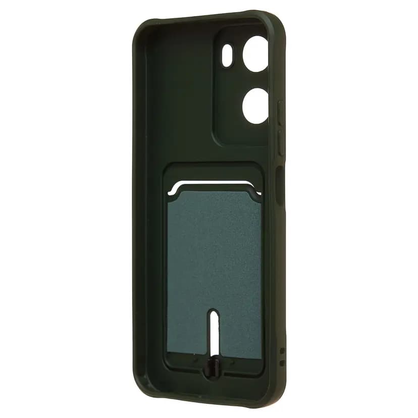 Чехол-накладка с картхолдером - SC304 для Redmi 15A (dark green)  — фото 4