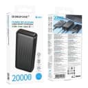 Внешний аккумулятор 20000mAh - Borofone BJ80A 22.5W PD+QC3.0 (MicroUSB/Type-C/2xUSB) (black)  — фото 1