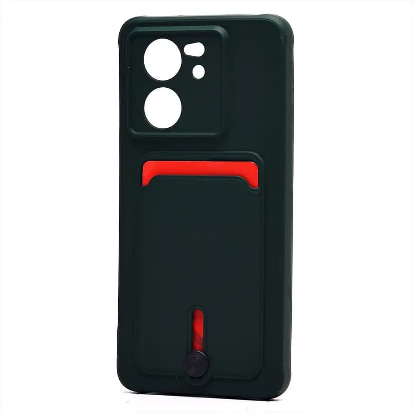 Чехол-накладка с картхолдером - SC304 для Xiaomi 13T/13T Pro (dark green) 