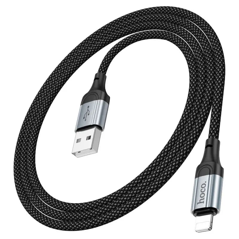 Кабель USB - Apple lightning - Hoco X102 (100 см) (black)  — фото 2
