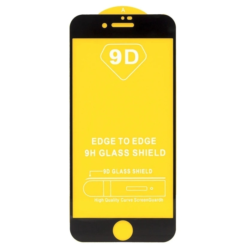 Защитное стекло - Full Glue 2.5D для Apple iPhone 7/8/SE 2020/SE 2022 (black) 