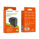 Адаптер сетевой - Borofone BA46A Premium 18W PD+QC3.0 (USB/Type-C) (black)  — фото 1