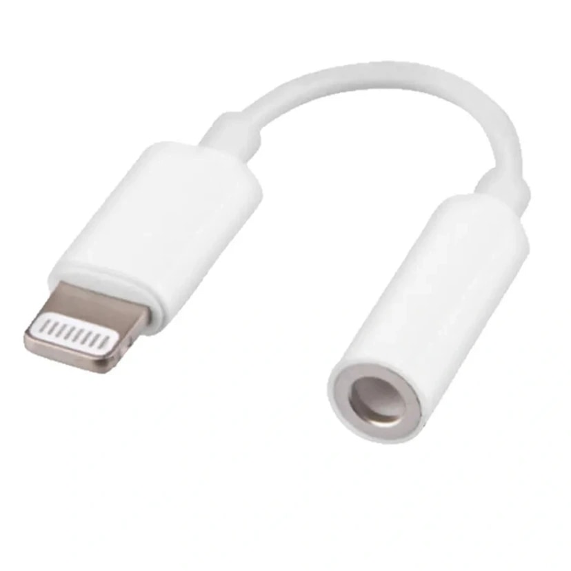 Адаптер Apple lightning - 3.5 jack - L01 (7 см) (white) 