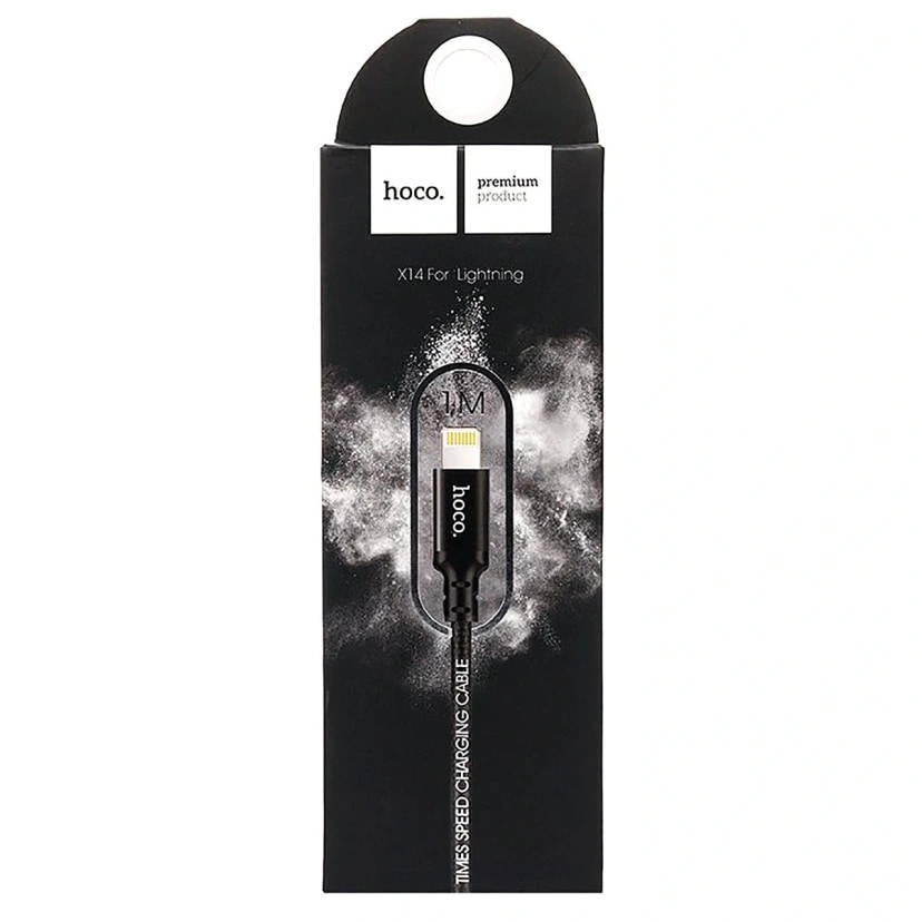 Кабель USB - Apple lightning - Hoco X14 Times Speed (100 см) (black)  — фото 2