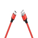 Кабель USB - Type-C - Hoco X14 Times Speed (100 см) (red/black)  — фото 1