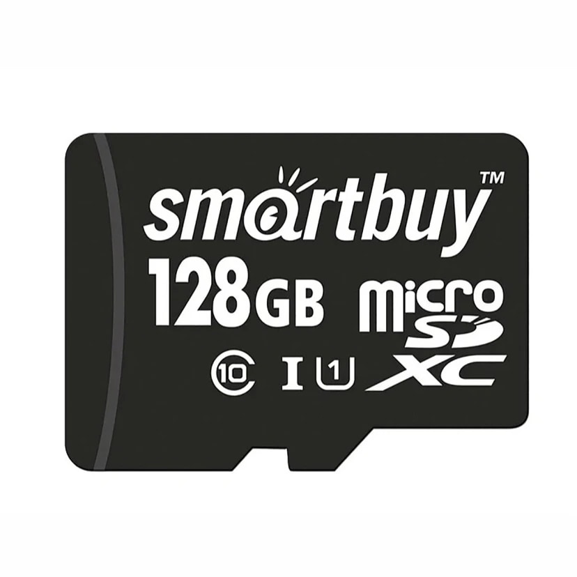 Флэш-накопитель MicroSD 128 Gb без адаптера - Smartbuy (class 10) (black) 