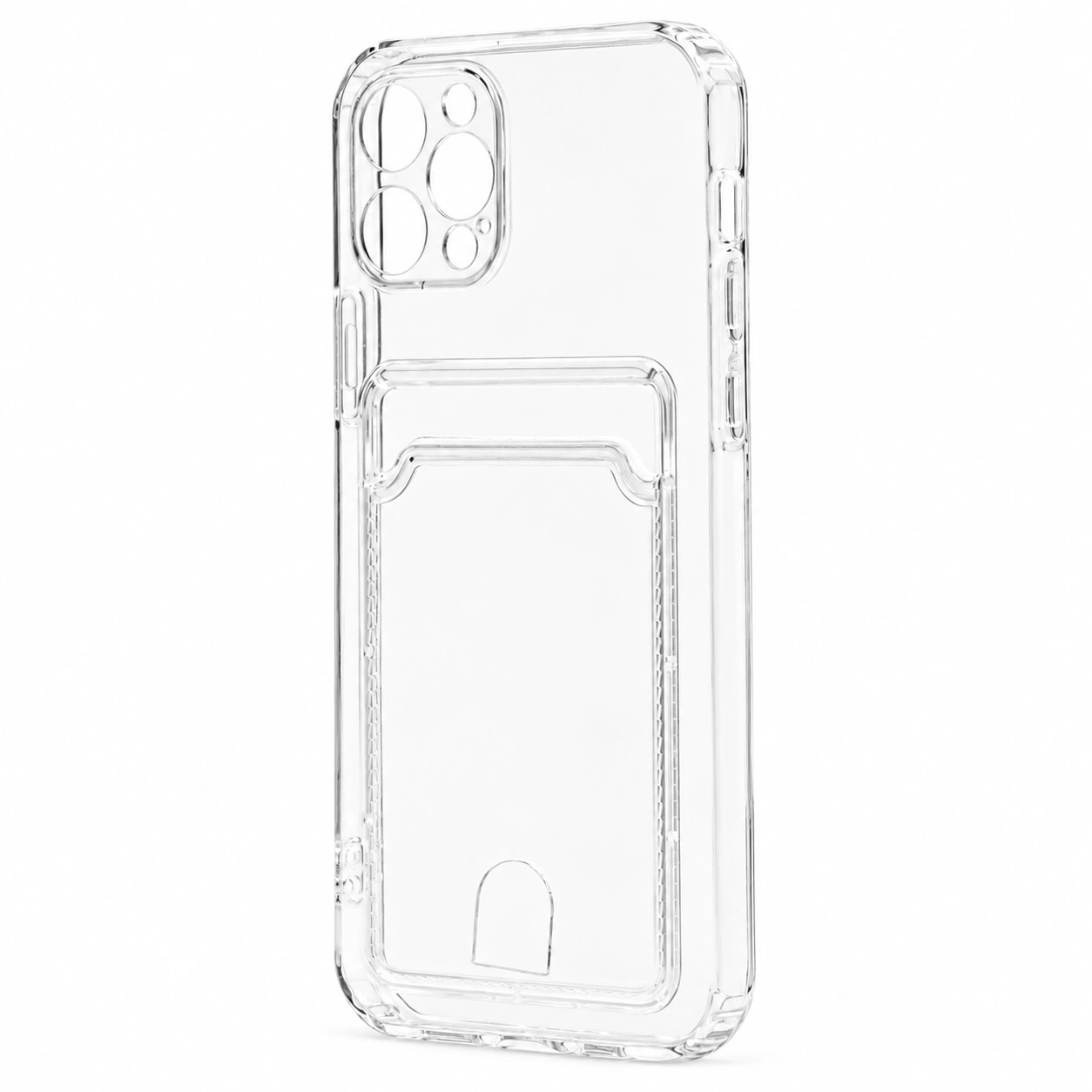 Чехол-накладка с картхолдером - SC276 для Apple iPhone 12 Pro (transparent) 