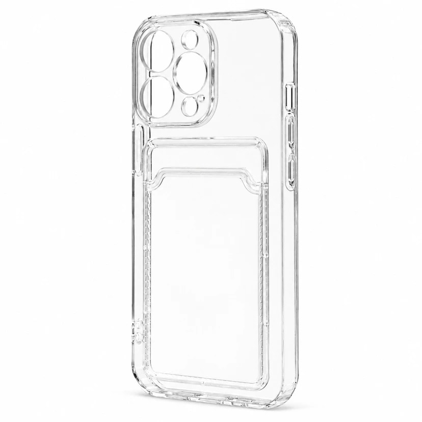 Чехол-накладка с картхолдером - SC276 для Apple iPhone 13 Pro (transparent) 