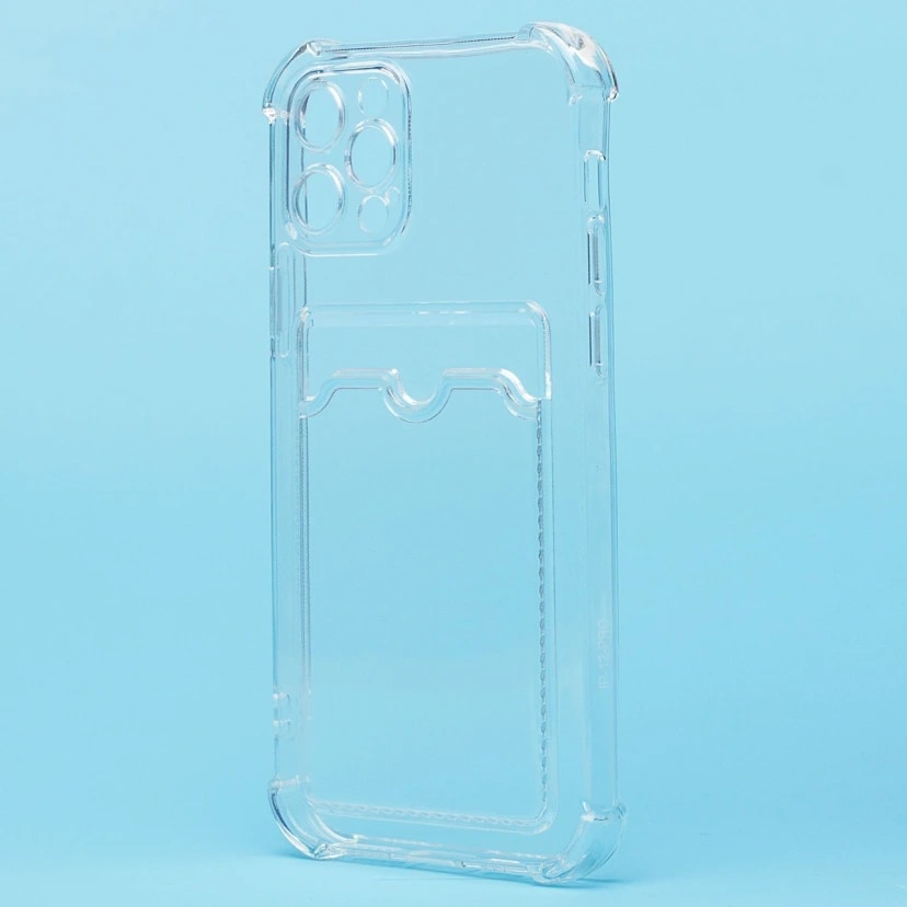 Чехол-накладка с картхолдером - SC278 для Apple iPhone 12 Pro (transparent) 
