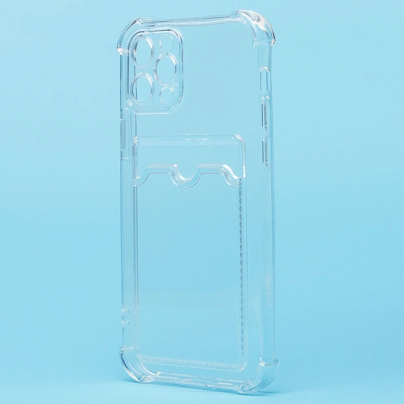 Чехол-накладка с картхолдером - SC278 для Apple iPhone 12 Pro (transparent) 